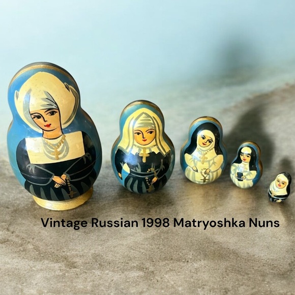 Vintage Other - Matryoshka Russian Vintage Nun Set 1998 Signed-Set of 5